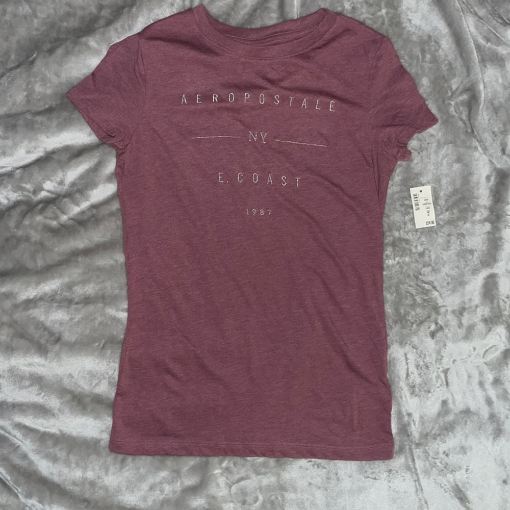Aeropostale Purple Classic Crew Shirt Size M